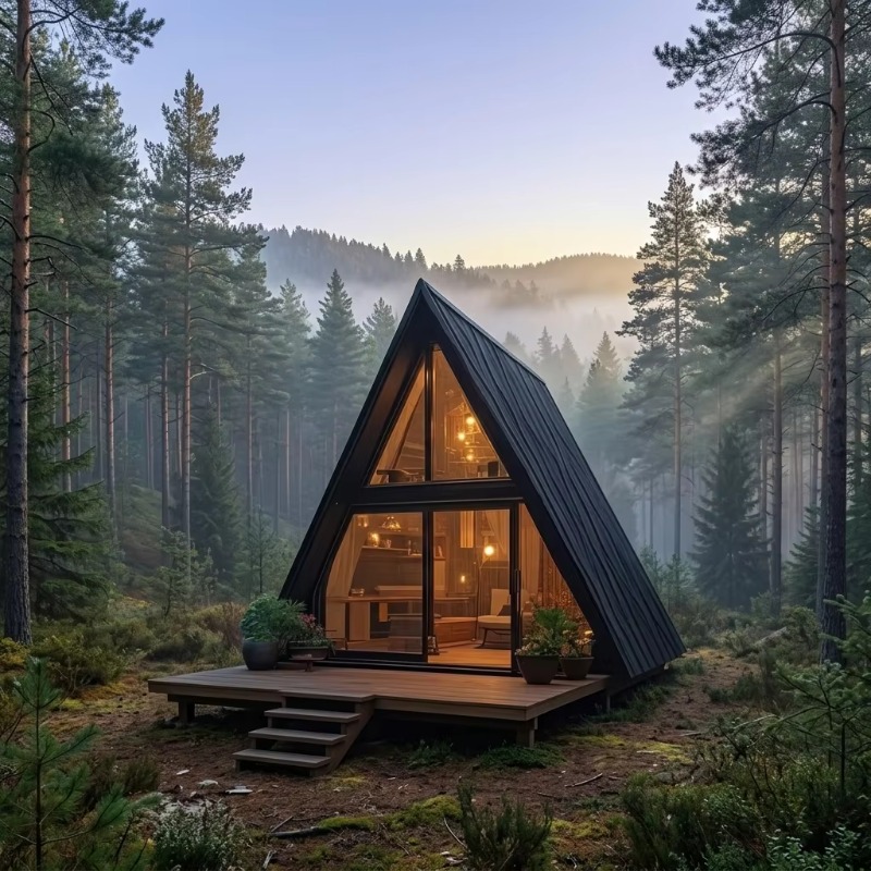 Engineering And Interior Design - Cabane de vacances triangulaire haut de