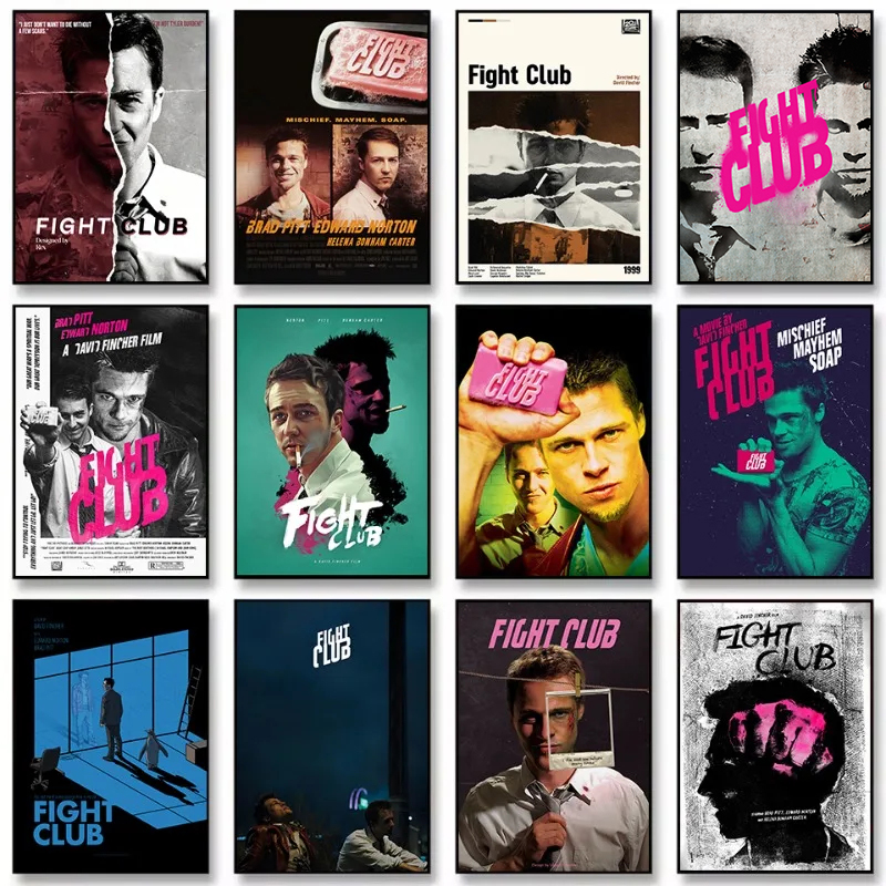 Interior Design Drawing - Affiche de film classique Fight Club,