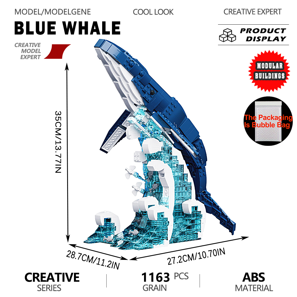 Modèle de baleine bleue océani - Interior Design Lego avis et prix